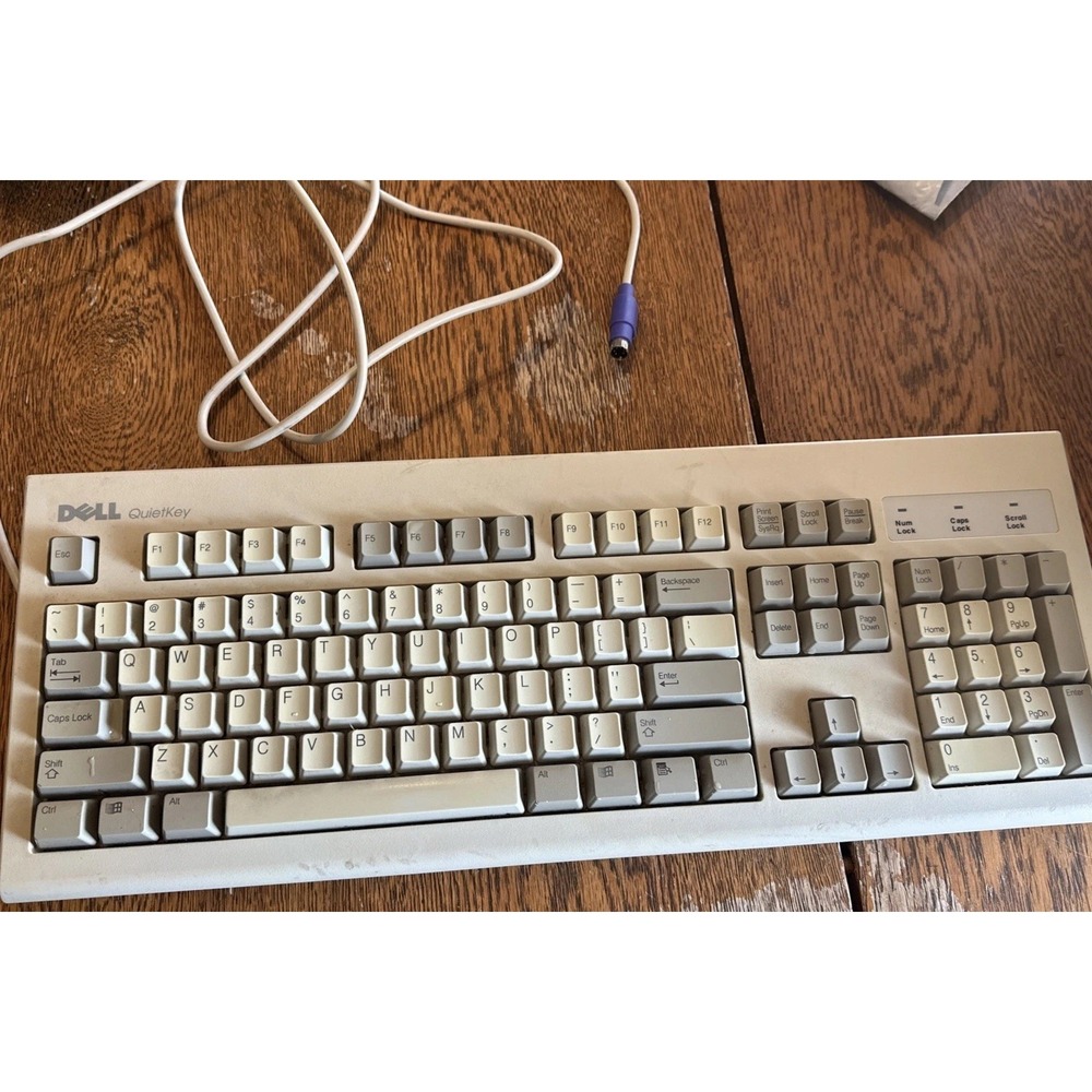 Dell Quietkey Mechanical PS/2 Computer Keyboard RT7D5JTW